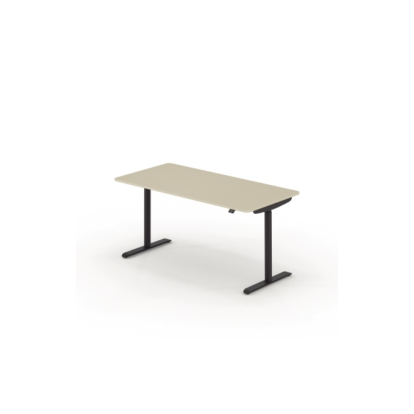 4003969124134 - Schreibtisch selab e-desk 160x65-128x80cm schwarzlichtgrau 4003969124134 Soennecken 815018881