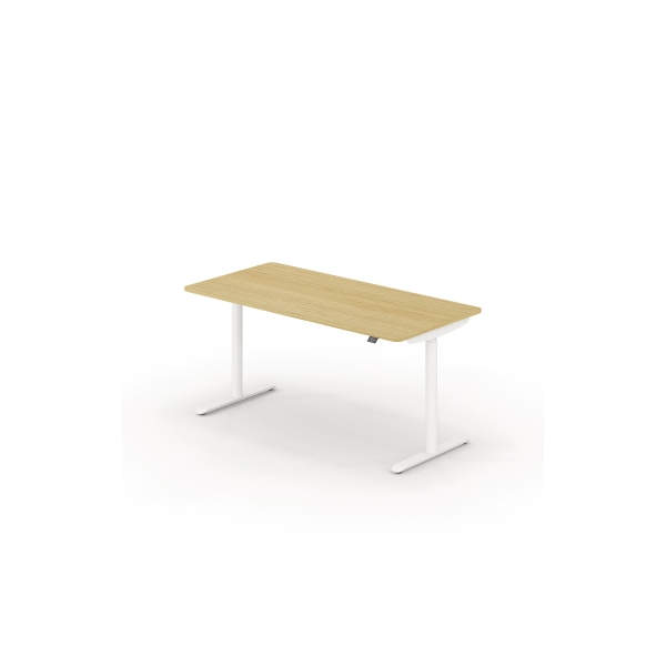 4003969124141 - Schreibtisch selab e-desk 160x65-128x80cm weißeiche hell 4003969124141 Soennecken 815018672