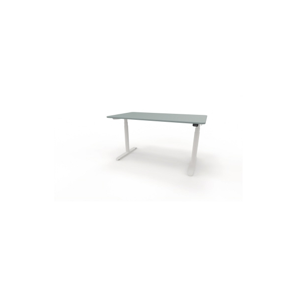 4003969124158 - Sitz-Steh-Schreibtisch selab e-desk 815018767 elektrisch höhenverstellbar 65-128cm (H) 140x90cm (BxT) rechteckig fjordgrün 