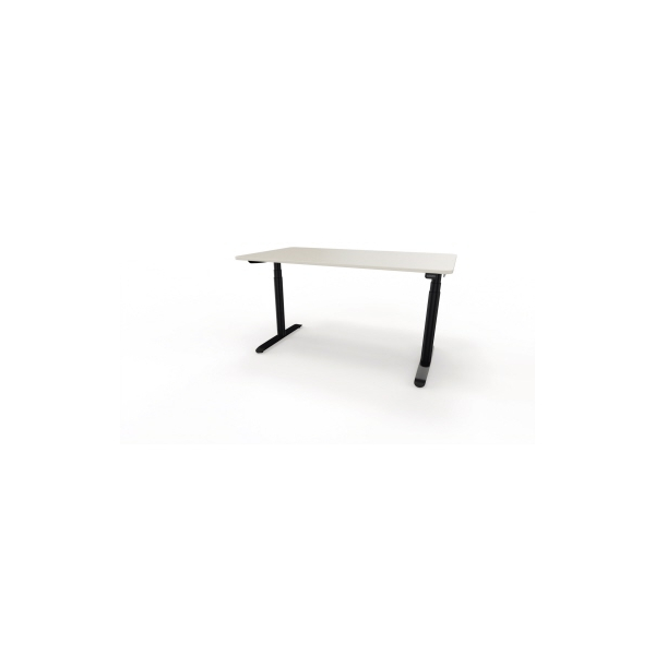 4003969124165 - Sitz-Steh-Schreibtisch selab e-desk 815018901 elektrisch höhenverstellbar 65-128cm (H) 140x90cm (BxT) rechteckig weiß   Sch