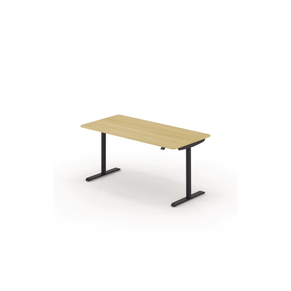 4003969124196 - Sitz-Steh-Schreibtisch selab e-desk 815018872 elektrisch höhenverstellbar 65-128cm (H) 160x80cm (BxT) rechteckig eiche hell