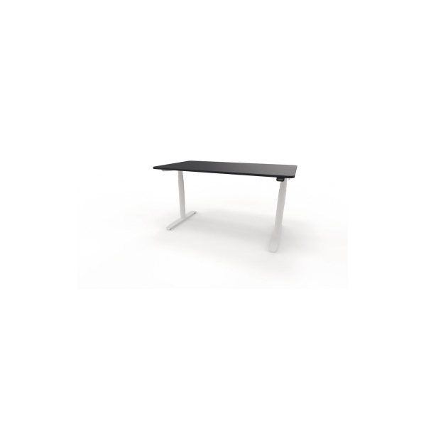 4003969124202 - Schreibtisch selab e-desk 140x65-128x80cm weißschwarz 4003969124202 Soennecken 815018790