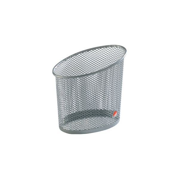 3129710008896 - Stifteköcher Mesh Stahl Ellipse 103 x 73 x 120 mm 1 Fach silber 3129710008896 ALBA