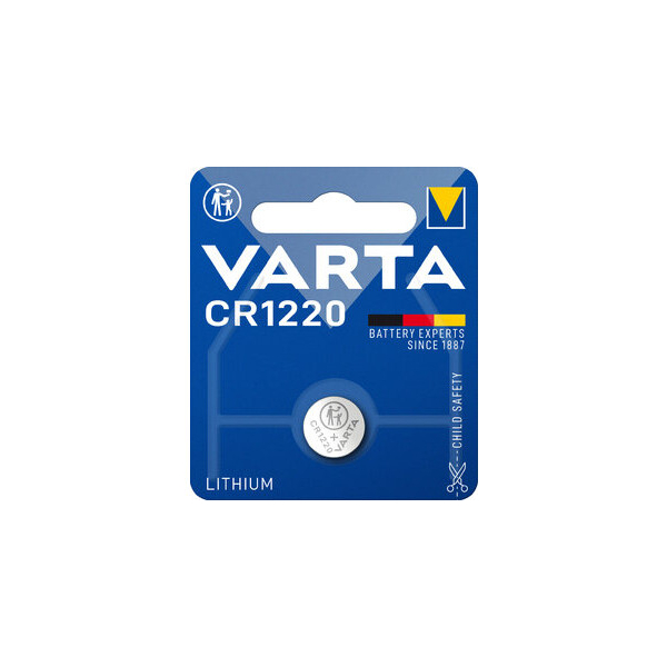 4008496043637 - Cr 1220 var - Lithium-Knopfzelle 3 v 35 mAh 125x20 mm 10er (6220101401) - Varta