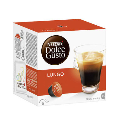 Kapsel Dolce Gusto™, LUNGO, ergibt: 120ml, 16x7g