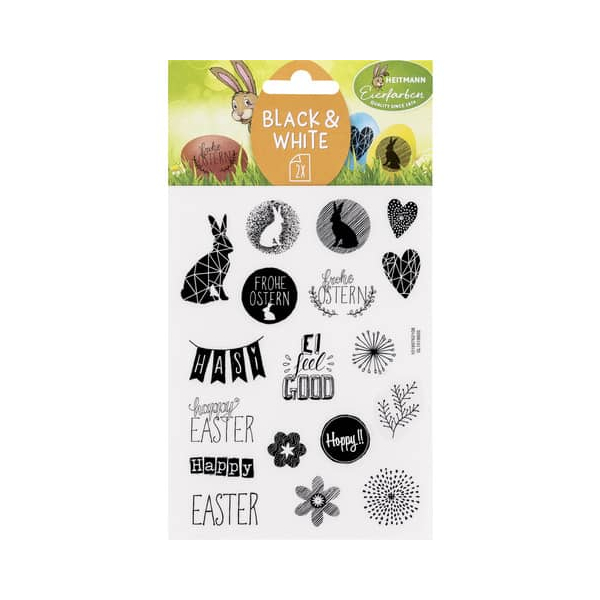 4062196186056 - Oster Decorsticker Black & White sort 4062196186056 HEITMANN Eierfarben