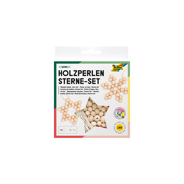 4001868124699 - Perlen-Set Sterne aus Holz natur natur Holzperlen-Stern-Set 4001868124699 folia