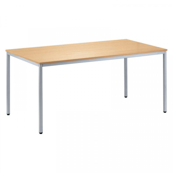 4251635606723 - Besprechungstisch 221495 72cm (H) 120x80cm (BxT) 6 Personen rechteckig buche   silber 4251635606723 Deskin