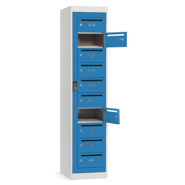 4251635617309 - Postverteiler-Stahlschrank mit 10 Türen 4251635617309 Deskin 27