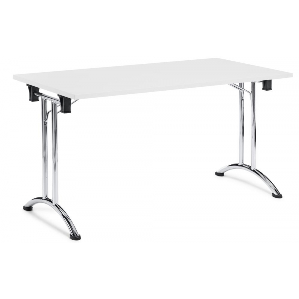 4251635630582 - Klapptisch 283301 73cm (H) 160x80cm (BxT) rechteckig weiß   chrom 4251635630582 Deskin