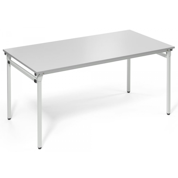 4251635634474 - Klapptisch 284190 72cm (H) 160x80cm (BxT) rechteckig lichtgrau   silber 4251635634474 Deskin