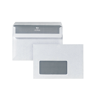 Briefumschlag 02200156, C6, mit Fenster, selbstklebend, 75g, weiß