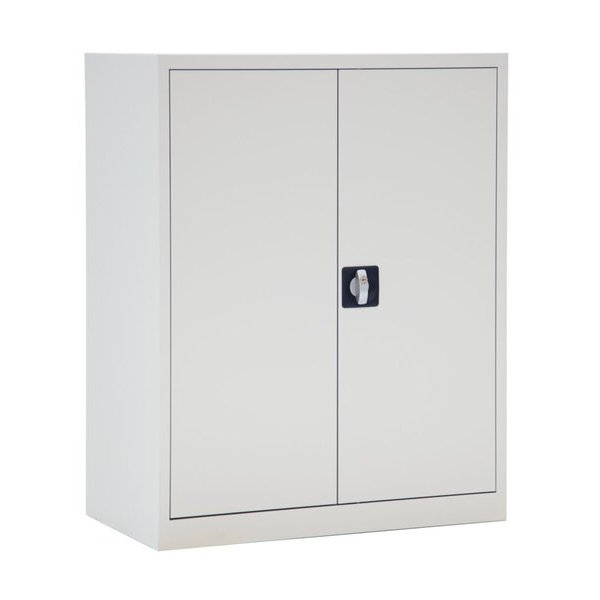 0796376594105 - Flügeltürenschrank ECO mit 4 Fachböden für 5 Ordnerhöhen Farbe lichtgrau  H 1950 x B 600 x T 420