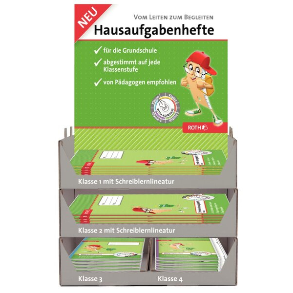 4028279892566 - Hausaufgabenheft Display 40teilig je 10 Hefte pro Klassenstufe 