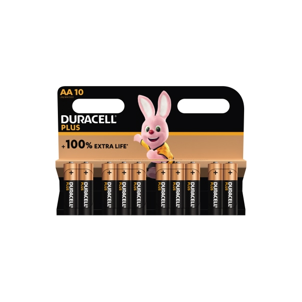 5000394163553 - Batterie Alkaline Mignon aa LR06 15V - Plus Extra Life Retail Blister (10-Pack) (163553) - Duracell