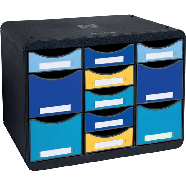 9002498313724 - Schubladenbox Bee Blue Multi Box 11 Fächer mehrfarbig 7 kleine Schub- 9002498313724 Exacompta