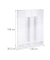 Kleiderschrank weiß, transparent 18 Fachböden 145,0 x 36,5 x 198,0 cm