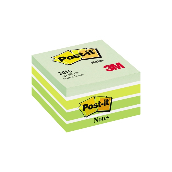 Post-It-Würfel Pastell-grün