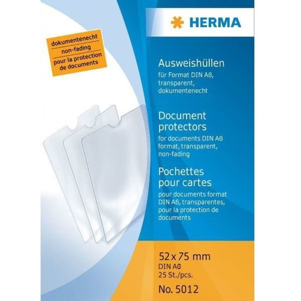 4008705789813 - Ausweishülle transp 50x75mm 25 St 4008705789813 HERMA 5012 25 S