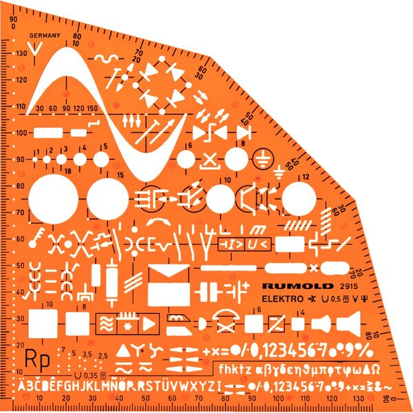 4012108017206 - Schablone Elektrotechnik 155 x 155cm orange 4012108017206 RUM