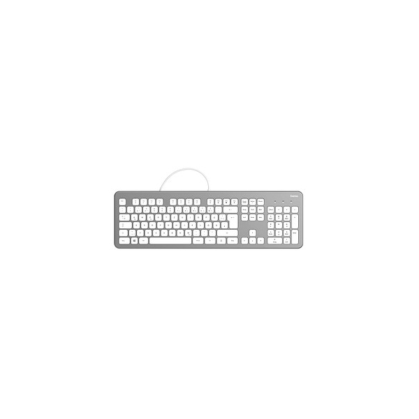 Hama PC-Tastatur KC-700 00182651, mit Kabel (USB), leise, silber