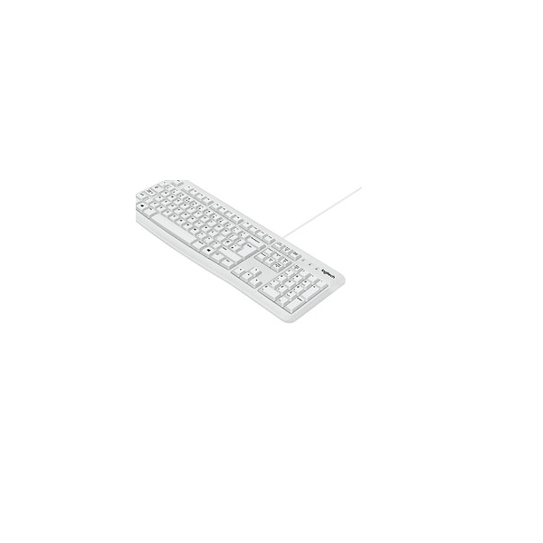 logitech (USB), mit Bürobedarf Kabel PC-Tastatur weiß - leise, Thüringen K120,