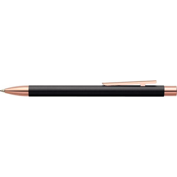 9555684674623 - Kugelschreiber NEO Slim schwarz rosegoldfarben mit gefedertem Clip 9555684674623 Faber-Castell