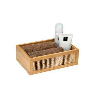 Aufbewahrungsbox Allegre L 25602100, außen 22x15x7cm, Bambus/Rattan braun