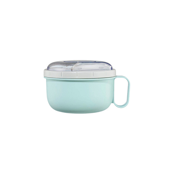 4047443490254 - Lunchbox 10 cm hoch 11 l pastellblau transparent grau weiß