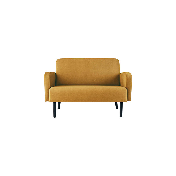 3660141954272 - 2-Sitzer Sofa LISBOA safran schwarz Stoff 3660141954272 PAPERFLOW