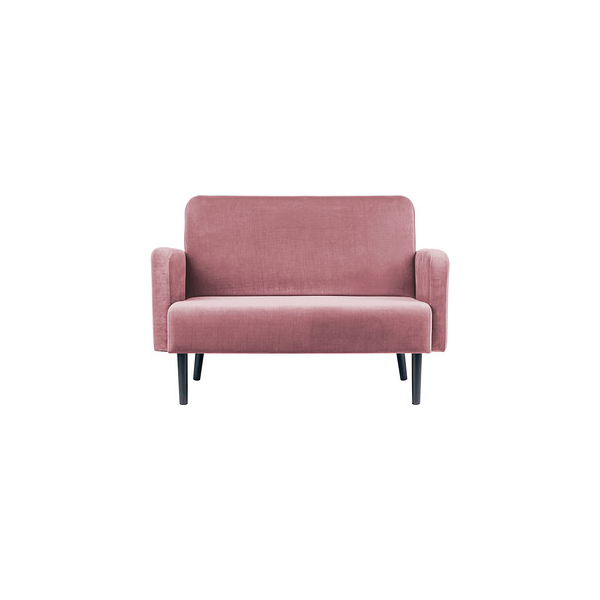 3660141954494 - 2-Sitzer Sofa LISBOA rosa schwarz Stoff 3660141954494 PAPERFLOW