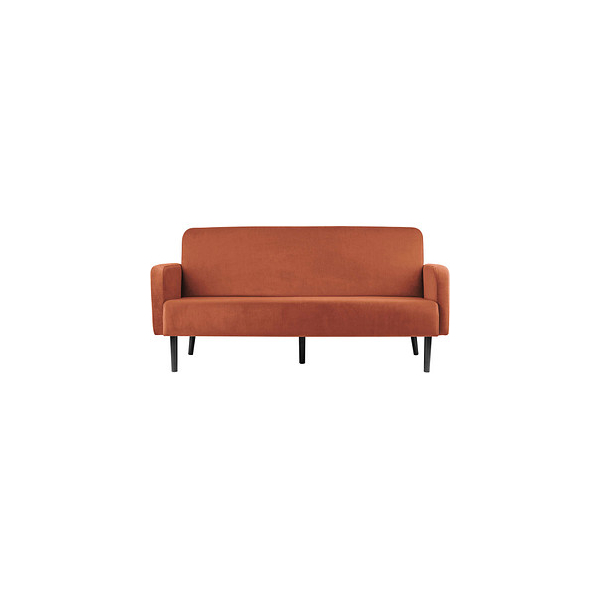 3660141954593 - 3-Sitzer Sofa LISBOA rost schwarz Stoff 3660141954593 PAPERFLOW