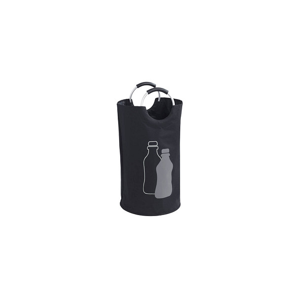 4008838361092 - Flaschensammler WENKO Jumbo Wäschesammler schwarz (schwarz grau) Flaschenträger und Flaschenregale Polyestergewebe Multifunktionstasche 69 Liter