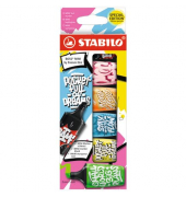 Textmarker STABILO BOSS MINI by Snooze One, 07/06-30, Etui, 6-farbig sortiert, 2-5mm Keilspitze