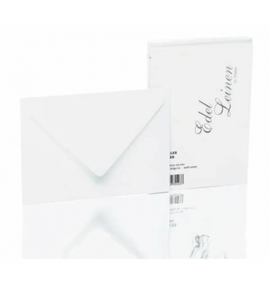 Briefumschlag Edelleien 2031705002, C6, ohne Fenster, nassklebend, weiß