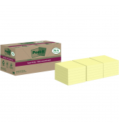 Haftnotizen 654 RSSCY 14+4F, Super Sticky Recycling Notes, 76x76mm, gelb, quadratisch