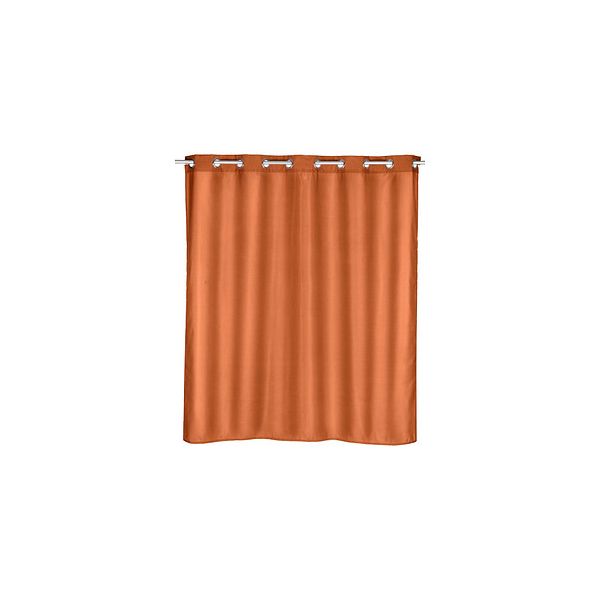 4008838351451 - WENKO Duschvorhang Comfort Flex Terracotta Textil (Polyester) 180 x 200 cm waschbar Terracotta Polyester terracotta - terracotta