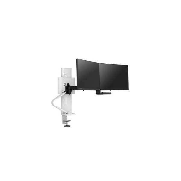 0698833083712 - Dual Monitorarm Ergotron TRACE für 2 Displays bis 27″ & bis 98 kg höhen- tiefenverstellbar schwenk- dreh- neigbar mit Tischklemme weiß