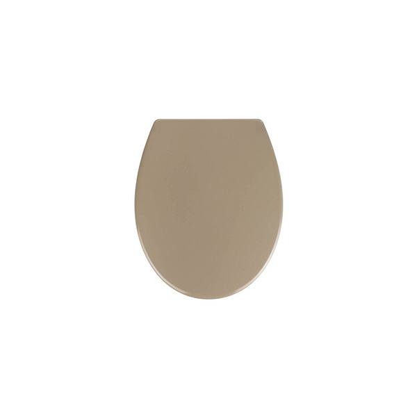 4008838237915 - Premium WC-Sitz Samos Taupe aus antibakteriellem mit Absenkautomatik Taupe Duroplast taupe  Edelstahl rostfrei silber matt - taupe - Wenko