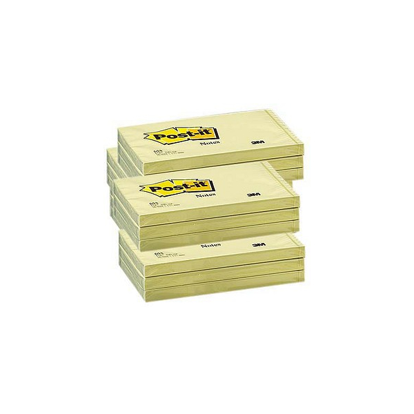 4064035065867 - Haftnotizen Post-it 655 CY 12 Blöcke 100 Blatt je Block 76 x 127 mm PEFC-zertifiziert gelb