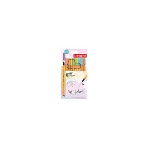 4006381594745 - STABILO point 88 PASTELlove Fineliner farbsortiert 04 mm 12 St