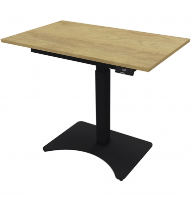 Schreibtisch eModel 2.0 MINI 810057170, elektrisch höhenverstellbar, 90x55cm (BxT), rechteckig, hickory / Schwarz