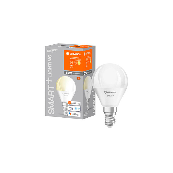 4058075778610 - Smarte LED-Lampe mit WiFi Technologie Sockel E14 Dimmbar Warmweiß (2700 k) ersetzt Glühlampen mit 40 w smart+ WiFi Mini Bulb Dimmable 1er-Pack