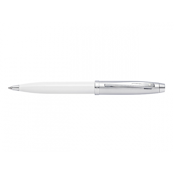 0074040540840 - Kugelschreiber 100 gebürsteter chrom  Lack weiss 0074040540840 Sheaffer