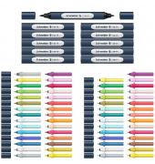 Twinmarker Paint-It 040 brush+round Komplettset 72 Teile sortiert