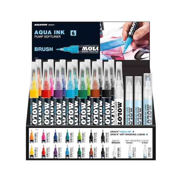 4250397616070 - AQUA INK Softliner Starter Set 66er Sales Display 4250397616070 Molotow