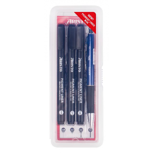 9003182235391 - Pigment Liner Grafik 4er-Set schwarz Stärken 00504083Fit 9003182235391 Aristo