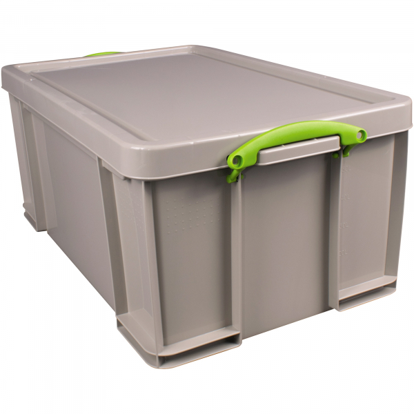 5060456658359 - Aufbewahrungsbox Recycling 64RDG 64 Liter mit Deckel für A4 Ordner Hängemappen außen 710x440x310mm Polypropylen 100 % recy