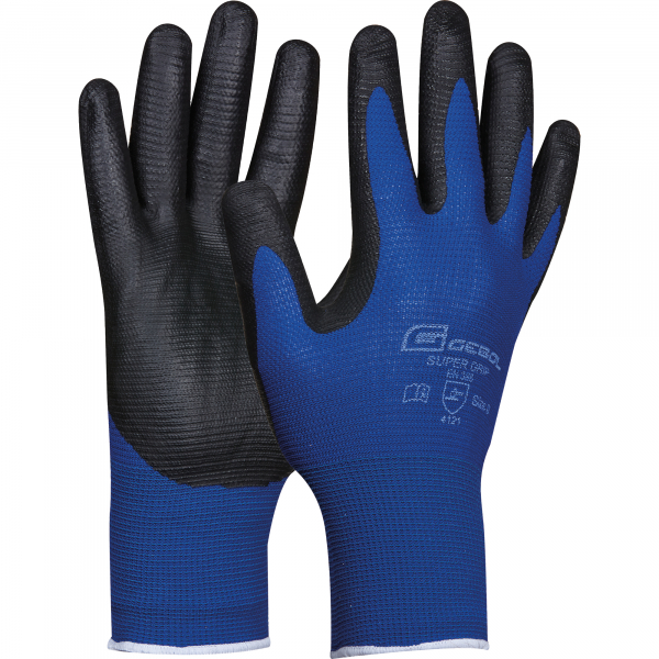 9002701792858 - GEBOL Handschuh Super Grip 709285 Gr9 1Paar blaugrau 9002701792858 Handelsgesellschaft