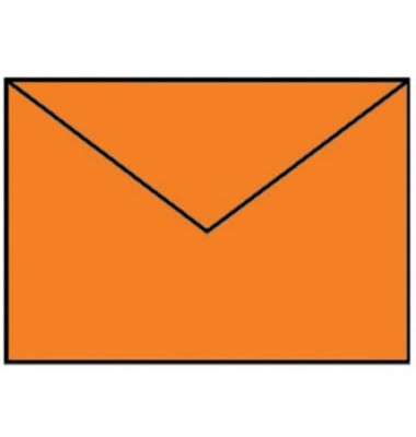 Briefumschlag 16400521 C6 ohne Fenster nassklebend 100g gerippt Oberfläche mit hellem Seidenfutter orange gerippt